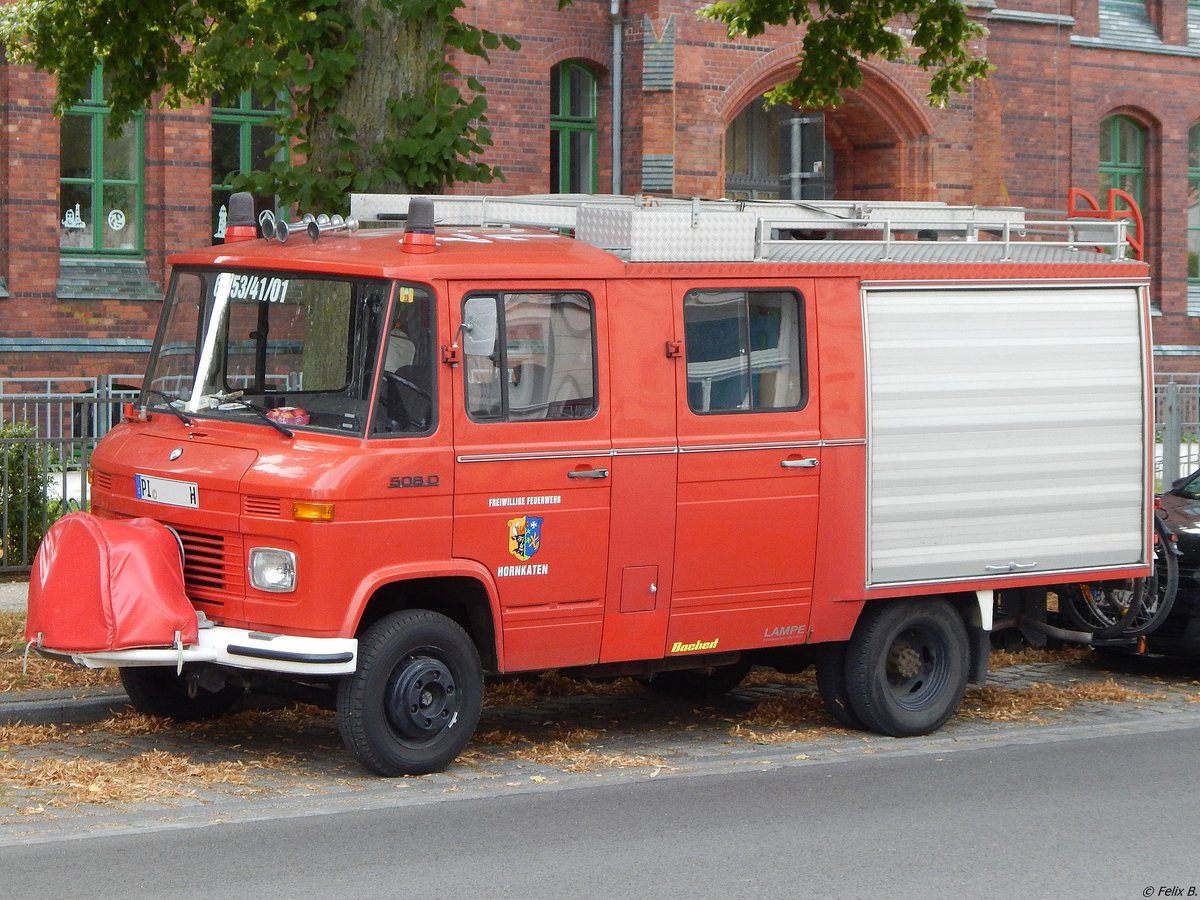 Mercedes 508 D der Feuerwehr, bzw. war in seinem früheren Leben bei der Feuerwehr, stand in Stralsund.
