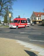 In Barth fotografierte ich das Feuerwehrauto am 01.05.2012
