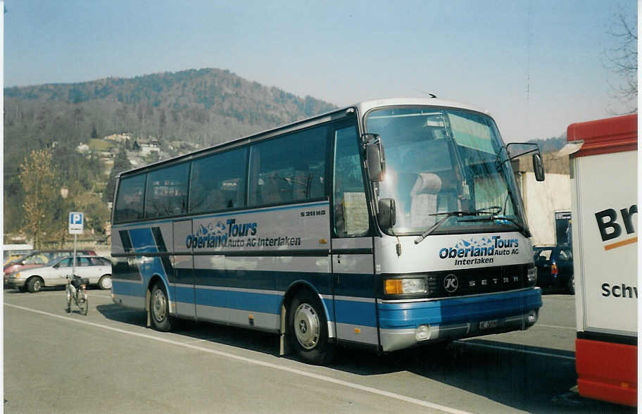 (013'731) - AAGI Interlaken - Nr. 22/BE 26'590 - Setra am 8. Mrz 1996 in Thun, Seestrasse