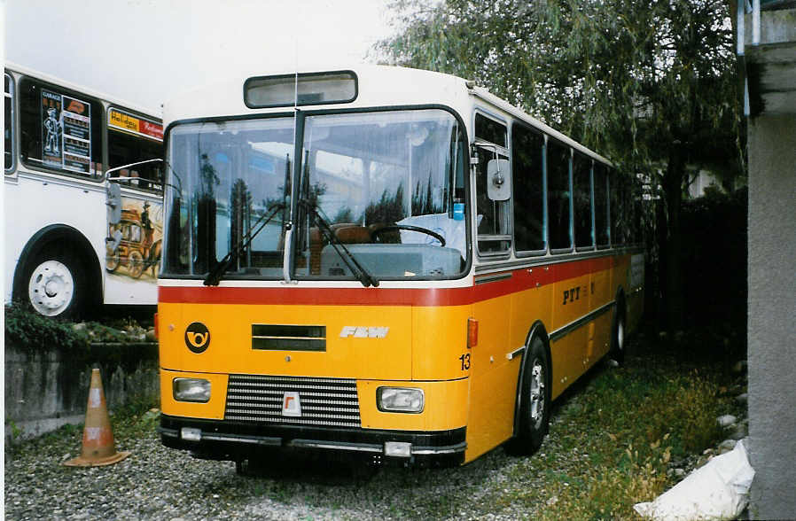 (026'715) - AAGU Altdorf - Nr. 13 - FBW/R&J am 3. Oktober 1998 in Btzberg, Heiniger