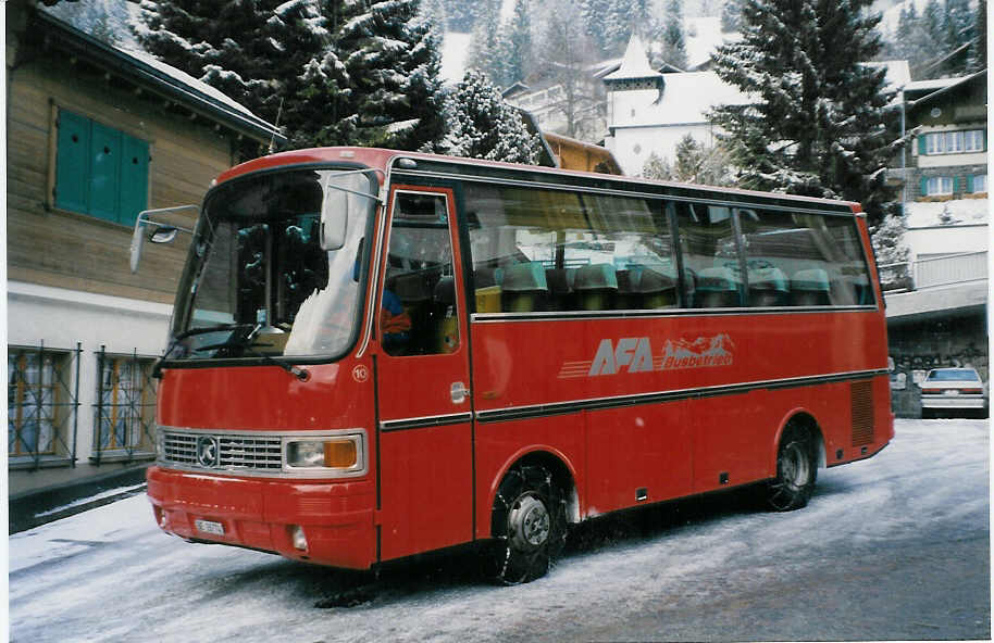 (028'828) - AFA Adelboden - Nr. 10/BE 26'774 - Setra (ex Frhlich, Zrich) am 9. Januar 1999 beim Autobahnhof Adelboden