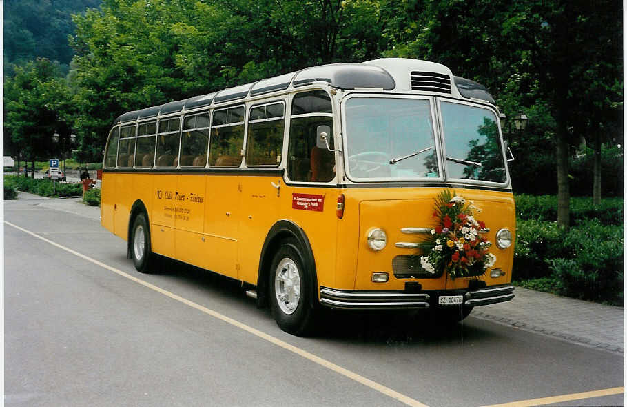 (032'635) - Oldie-Tours Zrisee, Wollerau - Nr. 21/SZ 10'476 - Saurer/Saurer (ex Marchetti, Airolo; ex P 24'119) am 26. Juni 1999 in Bad Ragaz, Kurzentrum