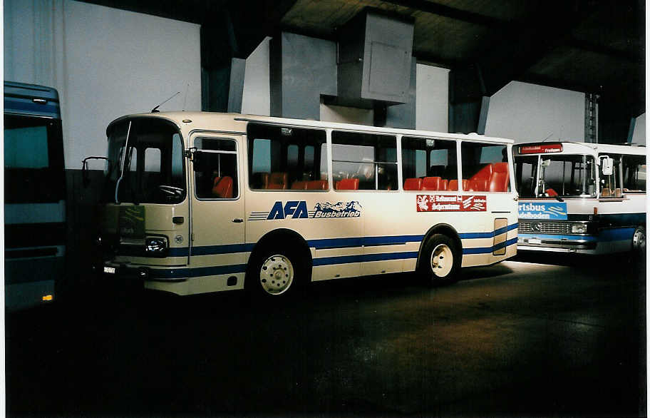 (037'335) - AFA Adelboden - Nr. 16/BE 25'753 - Mercedes/Vetter (ex FART Locarno Nr. 3) am 17. Oktober 1999 im Autobahnhof Adelboden