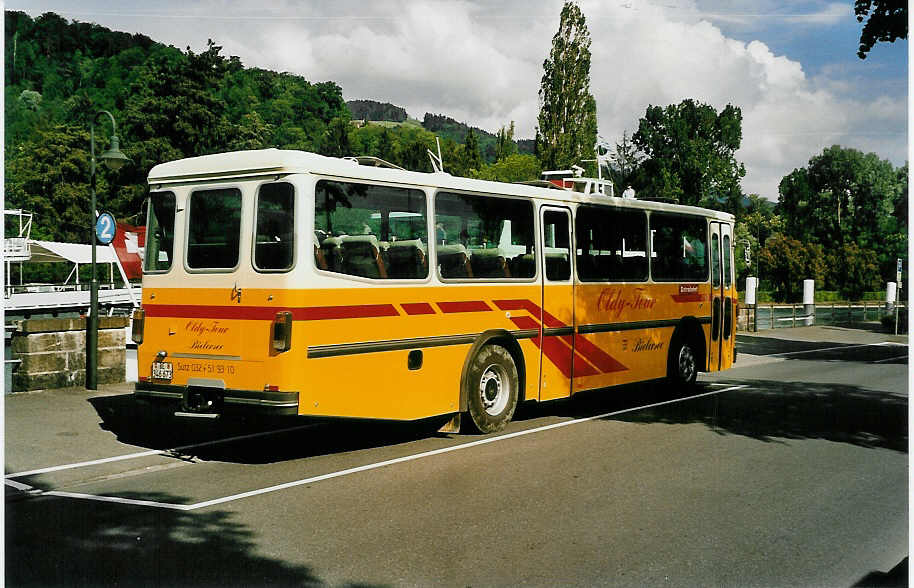 (040'515) - Oldy-Tour Bielersee, Sutz - BE 346'673 - Saurer/Hess (ex P 24'202) am 13. Mai 2000 bei der Schifflndte Thun