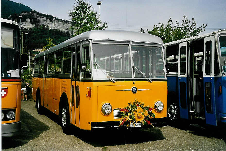 (042'716) - Langenegger A., Wdenswil - ZH 189'265 - Saurer/R&J (ex BSF Hochdorf; ex ATGH Heiligenschwendi Nr. 3) am 26. August 2000 in Oensingen, Saurertreffen