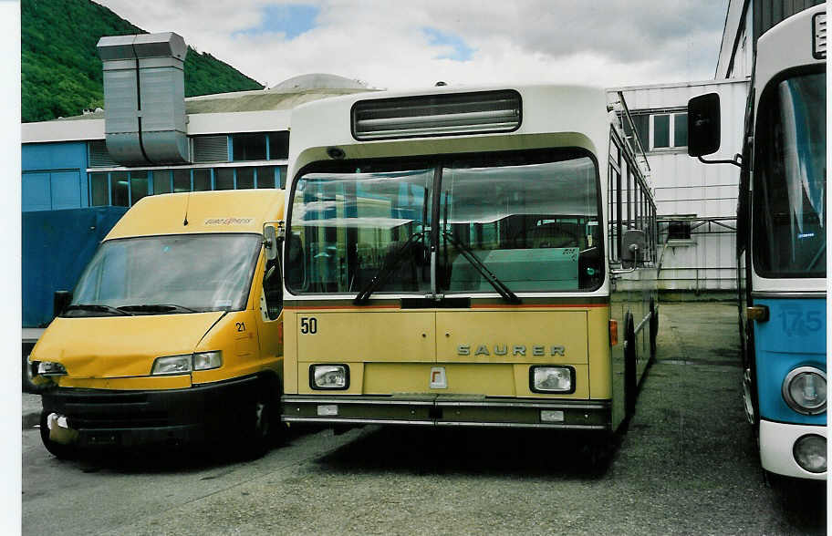 (046'718) - STI Thun - Nr. 50 - Saurer/R&J am 18. Mai 2001 in Biel, BTR