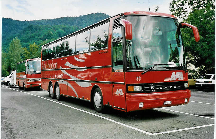 (049'005) - AFA Adelboden - Nr. 23/BE 26'773 - Setra (ex Flck, Brienz) am 10. August 2001 in Thun, Seestrasse