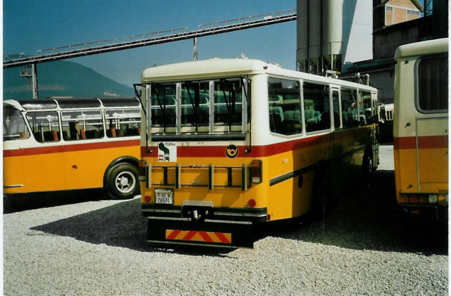 (049'401) - Schrch, Gutenburg - Nr. 6/BE 26'574 - Saurer/R&J (ex P 24'358) am 25. August 2001 in Niederbipp, Saurertreffen