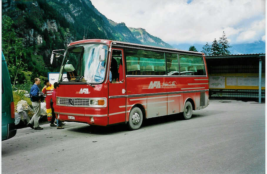 (049'622) - AFA Adelboden - Nr. 10/BE 26'774 - Setra (ex Frhlich, Zrich) am 9. September 2001 in Mitholz, NEAT