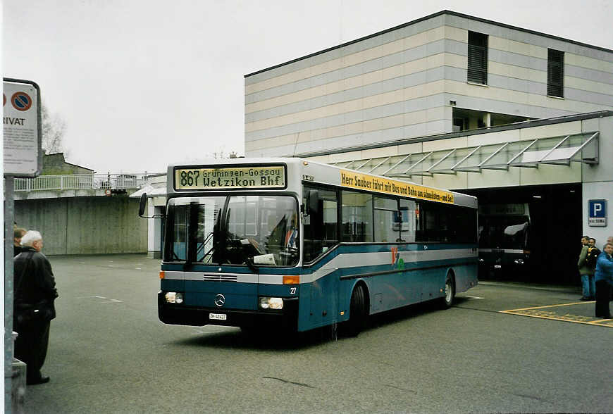 (052'527) - VZO Grningen - Nr. 27/ZH 41'427 - Mercedes am 23. Mrz 2002 in Grningen, Garage