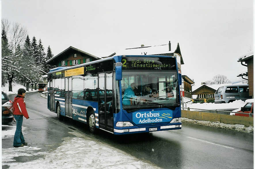 (058'622) - AFA Adelboden - Nr. 1/BE 19'692 - Mercedes am 26. Januar 2003 in Adelboden, Mhleport