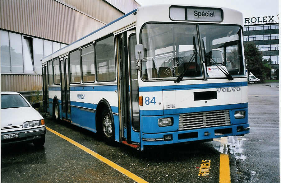 (062'829) - VMCV Clarens - Nr. 84 - Volvo/Lauber am 30. August 2003 in Biel, Rattinbus