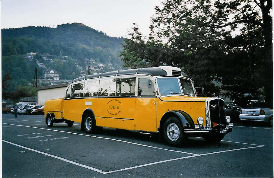 (063'423) - Linder, Einigen - BE 90'990 - Saurer/Gangloff (ex P 23'146; ex P 2215) am 19. September 2003 in Thun, Seestrasse