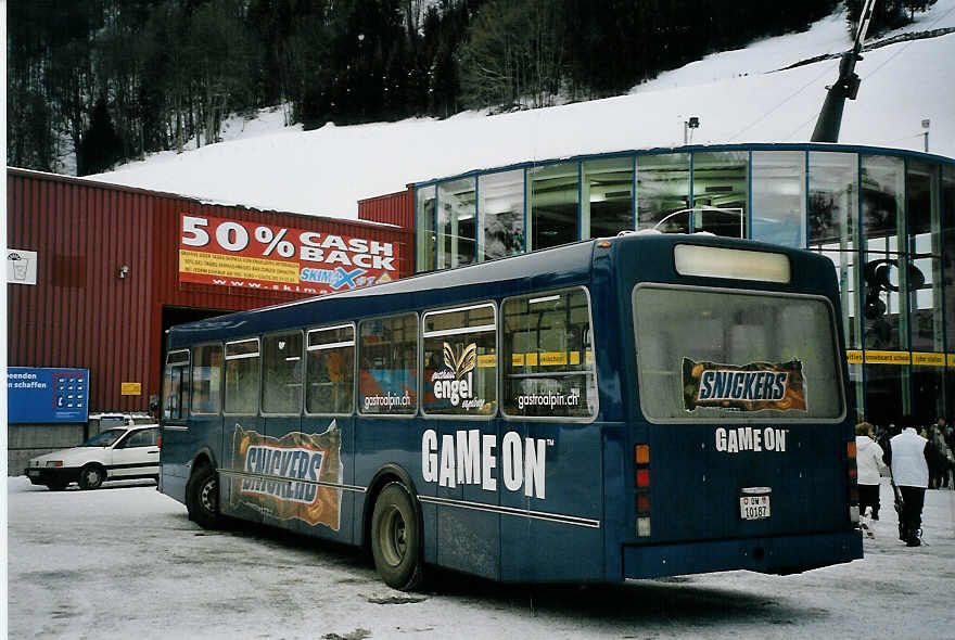 (064'803) - EAB Engelberg - OW 10'187 - Volvo/R&J (ex STI Thun Nr. 26; ex SAT Thun Nr. 26) am 27. Dezember 2003 in Engelberg, Talstation Titlis