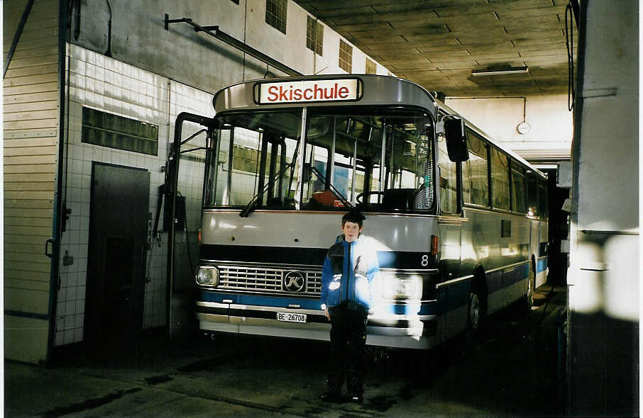 (064'921) - AFA Adelboden - Nr. 8/BE 26'708 - Setra (ex TPYG Yverdon Nr. 2) am 29. Dezember 2003 im Autobahnhof Adelboden