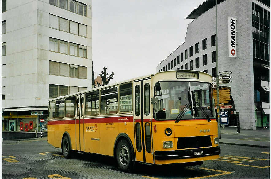 (065'834) - Burri, Teuffenthal - BE 336'192 - FBW/R&J am 2. Mrz 2004 beim Bahnhof Thun