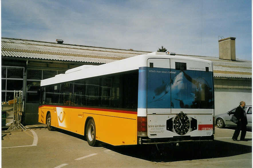 (066'902) - PostAuto Bern-Freiburg-Solothurn - Nr. 512/BE 615'599 - Volvo/Hess (ex P 25'678) am 21. April 2004 in Bellach, Hess