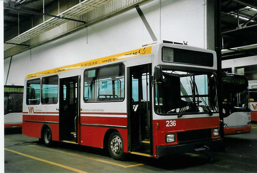 (067'106) - WV Winterthur - Nr. 236/ZH 594'236 - MAN/Hess am 24. April 2004 in Winterthur, Depot Grzefeld