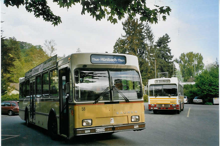 (067'530) - STI Thun - Nr. 58/BE 413'458 - Saurer/R&J am 14. Mai 2004 bei der Schifflndte Thun