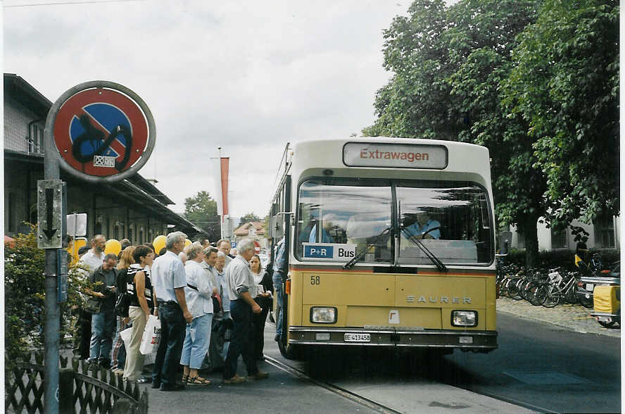 (070'610) - STI Thun - Nr. 58/BE 413'458 - Saurer/R&J am 29. August 2004 in Thun, Expo