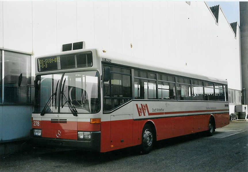 (071'724) - WV Winterthur - Nr. 278 - Mercedes (ex VBZ Zrich Nr. 621) am 5. Oktober 2004 in Biel, BTR