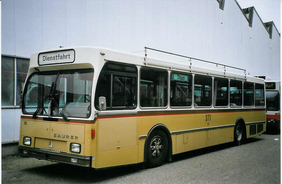 (074'011) - STI Thun - Nr. 56 - Saurer/R&J am 16. Januar 2005 in Biel, BTR