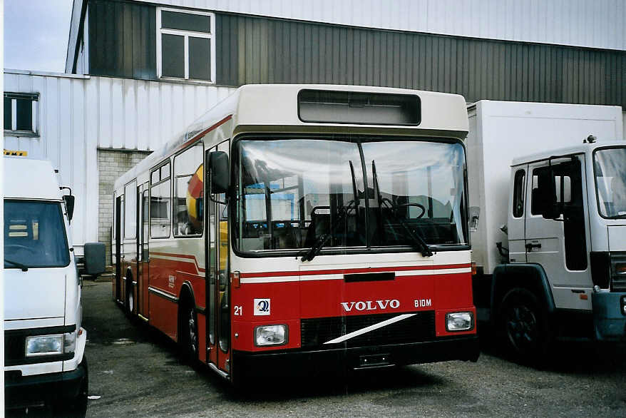 (075'735) - AHW Horgen - Nr. 21 - Volvo/Hess (ex Nr. 10) am 26. Mrz 2005 in Biel, BTR