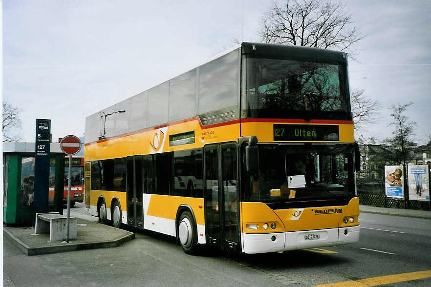 (075'817) - Wyss, Boningen - SO 21'724 - Neoplan am 31. Mrz 2005 beim Bahnhof Olten