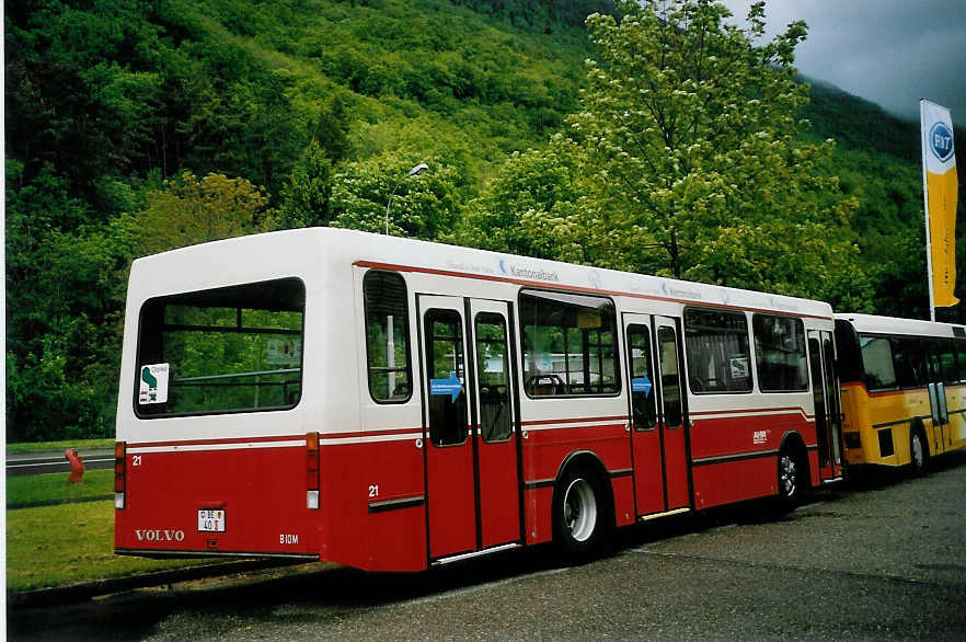 (076'535) - AHW Horgen - Nr. 21/BE 40 - Volvo/Hess (ex Nr. 10) am 14. Mai 2005 in Biel, BTR