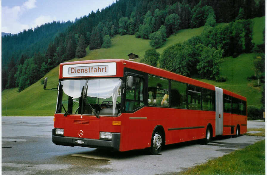 (080'316) - LVB Lenk - Mercedes/Hess (ex ZVB Zug Nr. 65) am 3. September 2005 in Lenk, Metschbahn