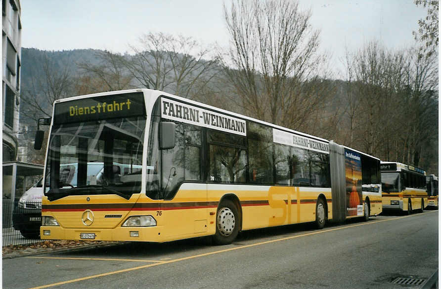 (082'503) - STI Thun - Nr. 76/BE 272'476 - Mercedes am 4. Januar 2006 bei der Schifflndte Thun