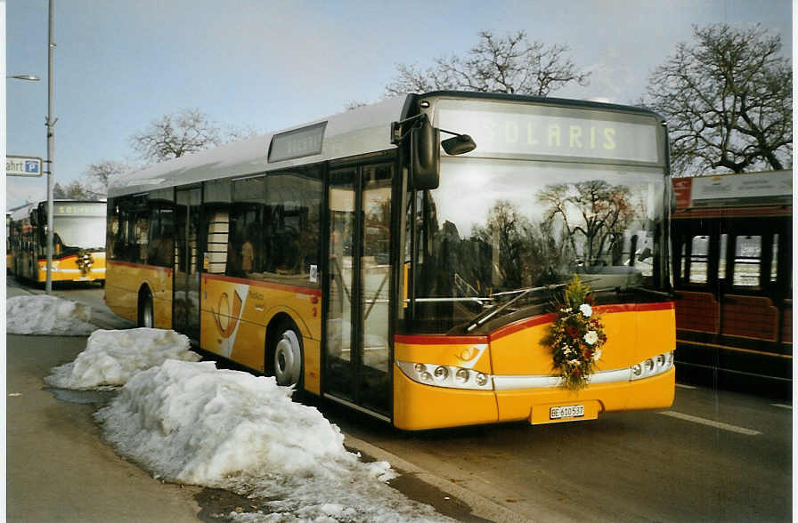 (082'611) - PostAuto Bern - BE 610'537 - Solaris am 14. Januar 2006 in Interlaken, Jungfrau