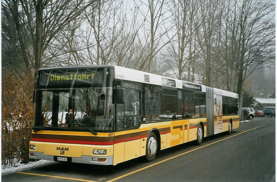 (082'834) - STI Thun - Nr. 87/BE 572'087 - MAN am 31. Januar 2006 bei der Schifflndte Thun