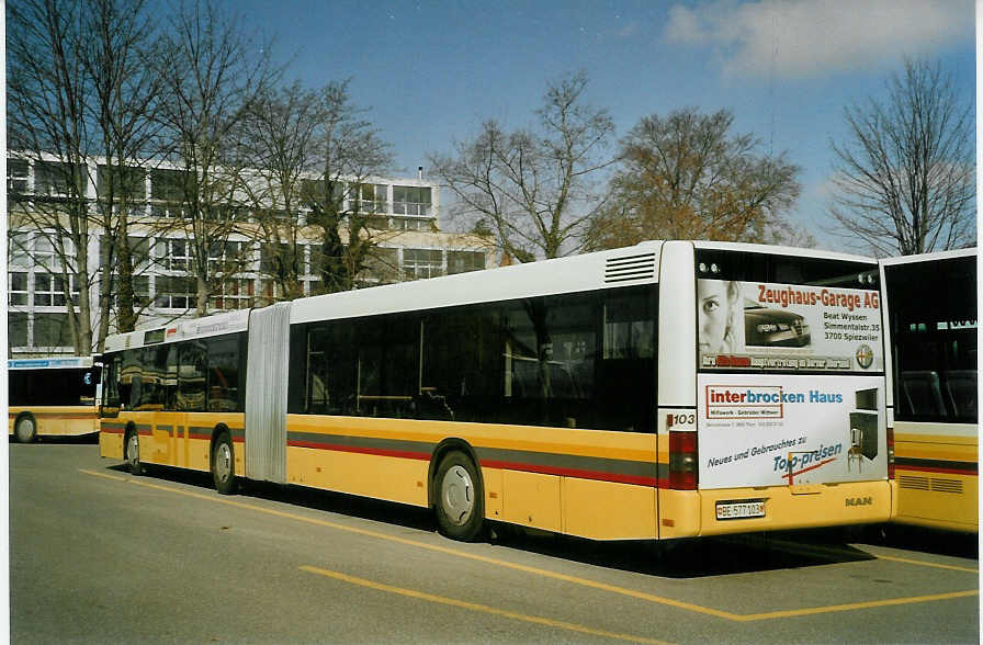 (083'901) - STI Thun - Nr. 103/BE 577'103 - MAN am 13. Mrz 2006 bei der Schifflndte Thun