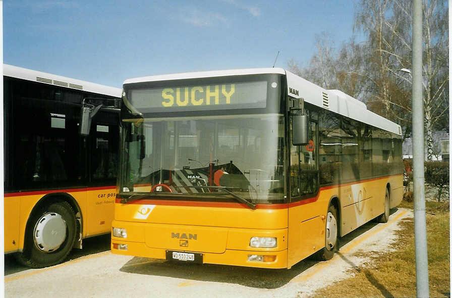 (083'925) - CarPostal Vaud-Fribourg - VD 510'248 - MAN (ex P 25'586) am 19. Mrz 2006 in Yverdon, Garage