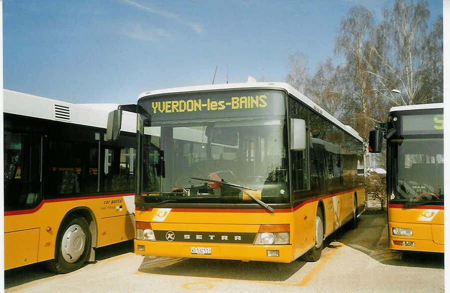 (083'926) - CarPostal Vaud-Fribourg - VD 532'513 - Setra (ex P 25'269) am 19. Mrz 2006 in Yverdon, Garage