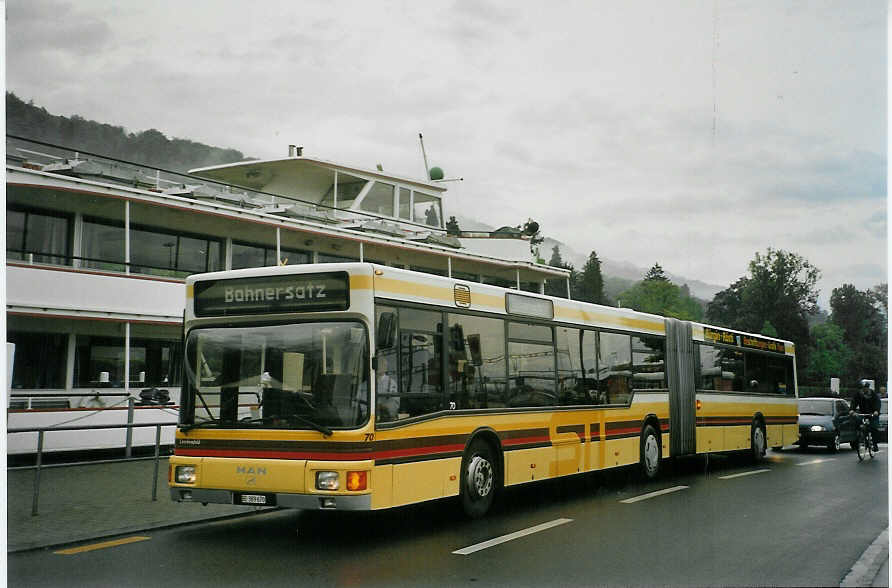 (085'201) - STI Thun - Nr. 70/BE 389'670 - MAN am 17. Mai 2006 bei der Schifflndte Thun