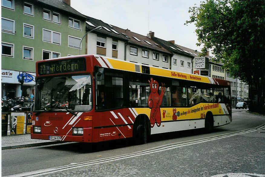 (087'209) - VAG Freiburg - Nr. 839/FR-SW 839 - Mercedes am 8. Juli 2006 in Freiburg, Siegesdenkmal