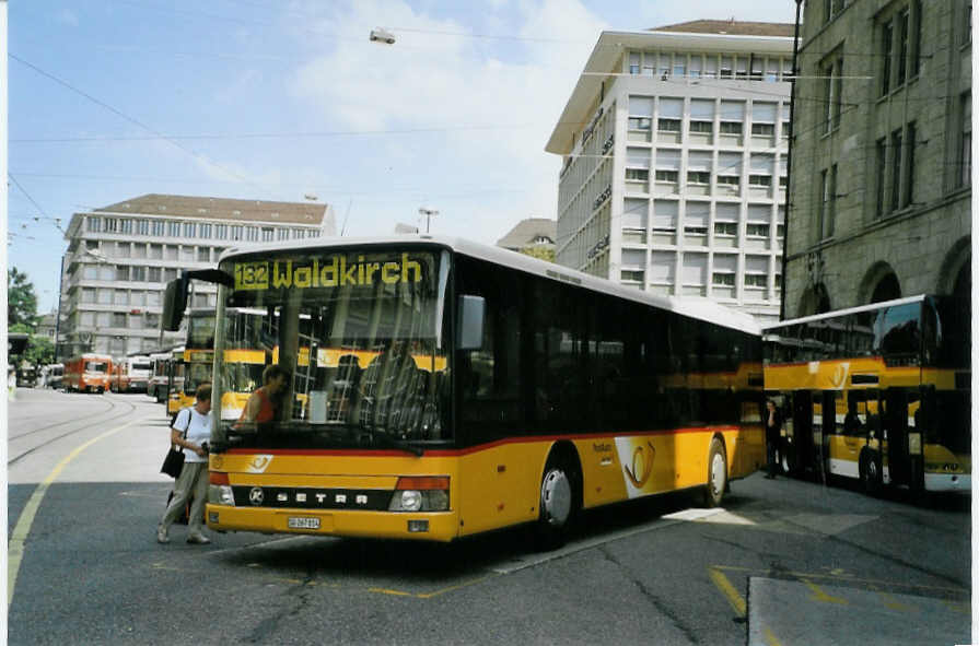 (088'131) - Casutt, Gossau - SG 267'014 - Setra (ex PostAuto St. Gallen-Appenzell; ex P 25'824) am 28. Juli 2006 beim Bahnhof St. Gallen