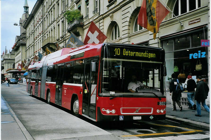 (088'920) - Bernmobil, Bern - Nr. 802/BE 612'802 - Volvo am 14. August 2006 beim Bahnhof Bern