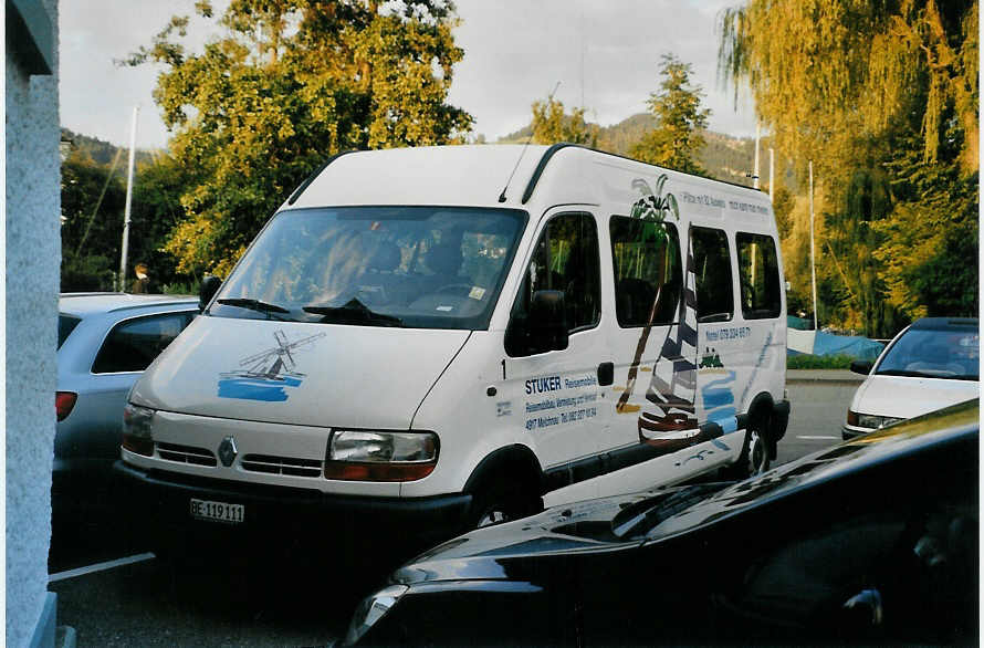 (089'321) - Stuker, Melchnau - Nr. 1/BE 119'111 - Renault am 25. August 2006 in Thun, Lachenwiese