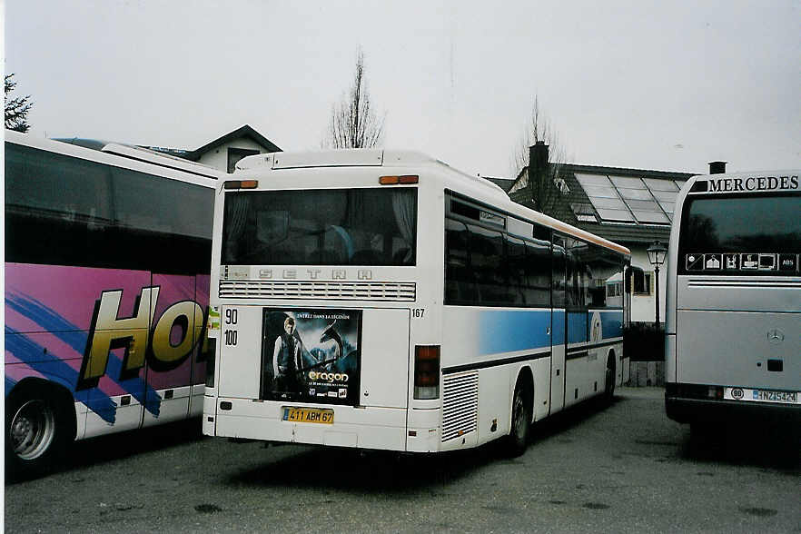 (091'126) - Aus Frankreich: Rseau 67, Strasbourg - Nr. 167/411 ABM 67 - Setra am 26. Dezember 2006 in Rust, Europapark