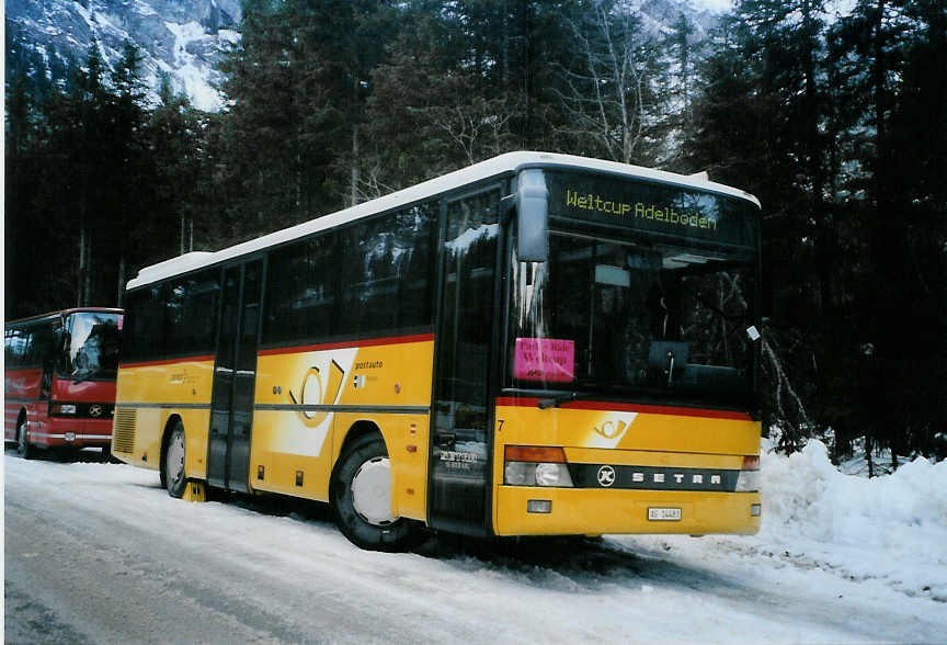 (091'502) - Tschannen, Zofingen - Nr. 7/AG 14'483 - Setra am 7. Januar 2007 in Adelboden, Unter dem Birg