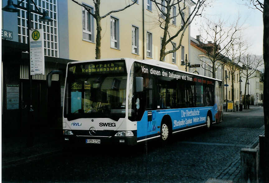 (091'817) - SWEG Lahr - FR-H 1724 - Mercedes am 3. Februar 2007 in Lrrach, Senserplatz