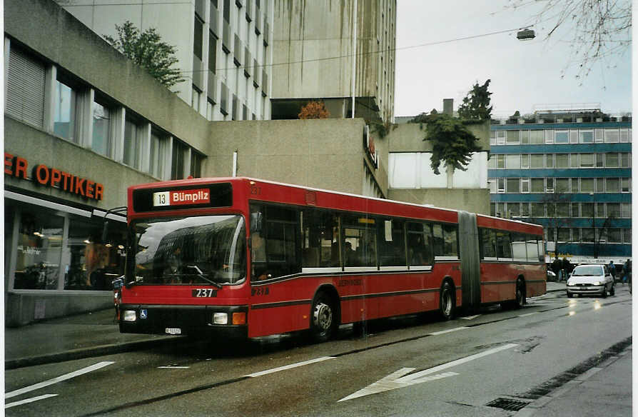 (092'319) - Bernmobil, Bern - Nr. 237/BE 513'237 - MAN am 26. Februar 2007 in Bern, City West