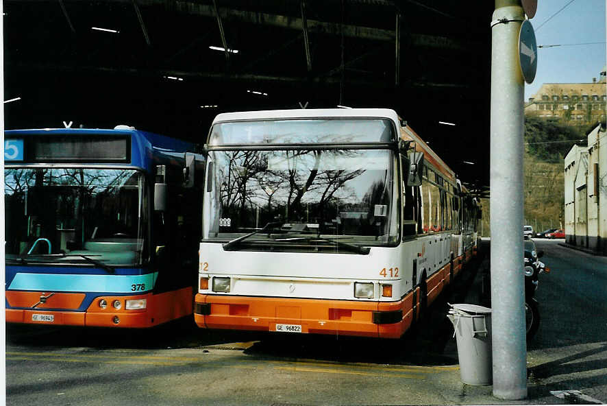 (092'820) - TPG Genve - Nr. 412/GE 96'822 - Renault am 17. Mrz 2007 in Genve, Dpt