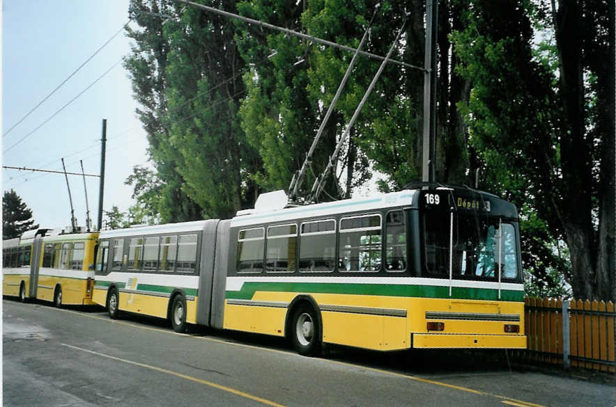 (094'801) - TN Neuchtel - Nr. 169 - FBW/Hess Gelenktrolleybus am 27. Mai 2007 in Neuchtel, Dpt