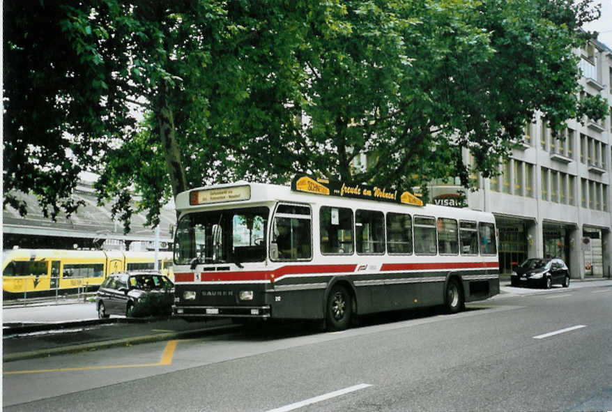 (096'429) - VBSG St. Gallen - Nr. 212/SG 141'212 - Saurer/Hess am 21. Juli 2007 beim Bahnhof St. Gallen