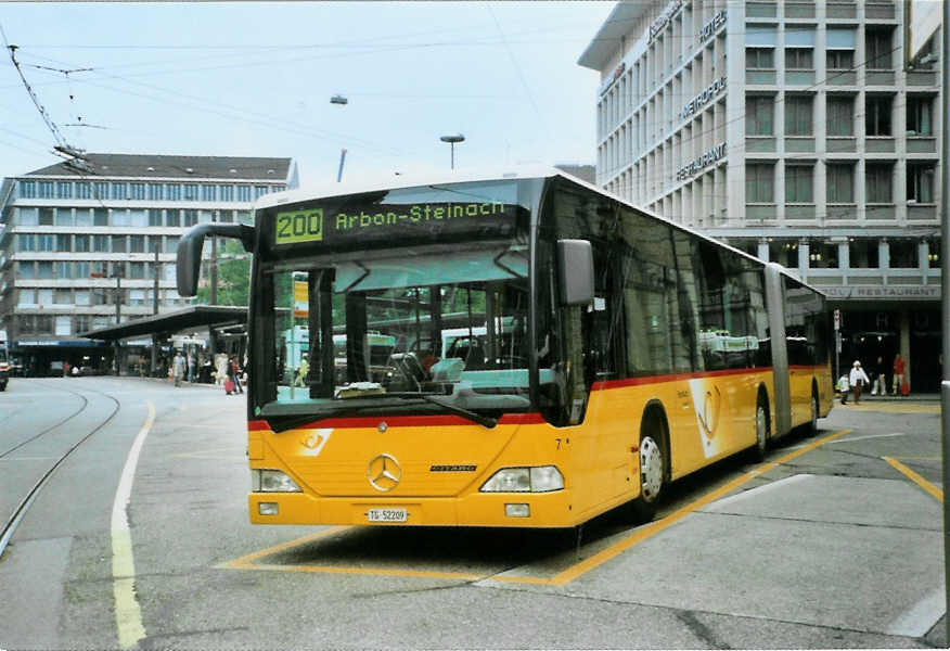 (096'504) - Cars Alpin Neff, Arbon - Nr. 7/TG 52'209 - Mercedes am 21. Juli 2007 beim Bahnhof St. Gallen