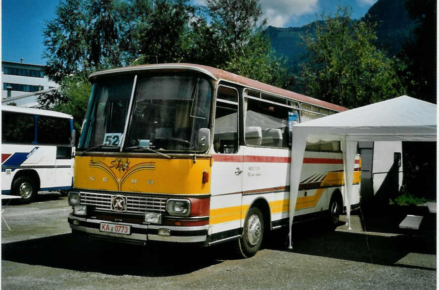 (097'330) - Aus Deutschland: Molten - KA 0773 - Setra am 18. August 2007 in Schaan, Wohnbustreffen